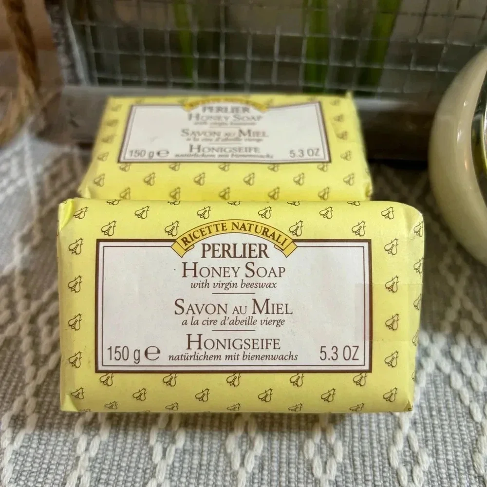 Perlier Bundle. 2-Honey Soap, 1-Body Balm, 1-Soothing‎ Hand Cream.
